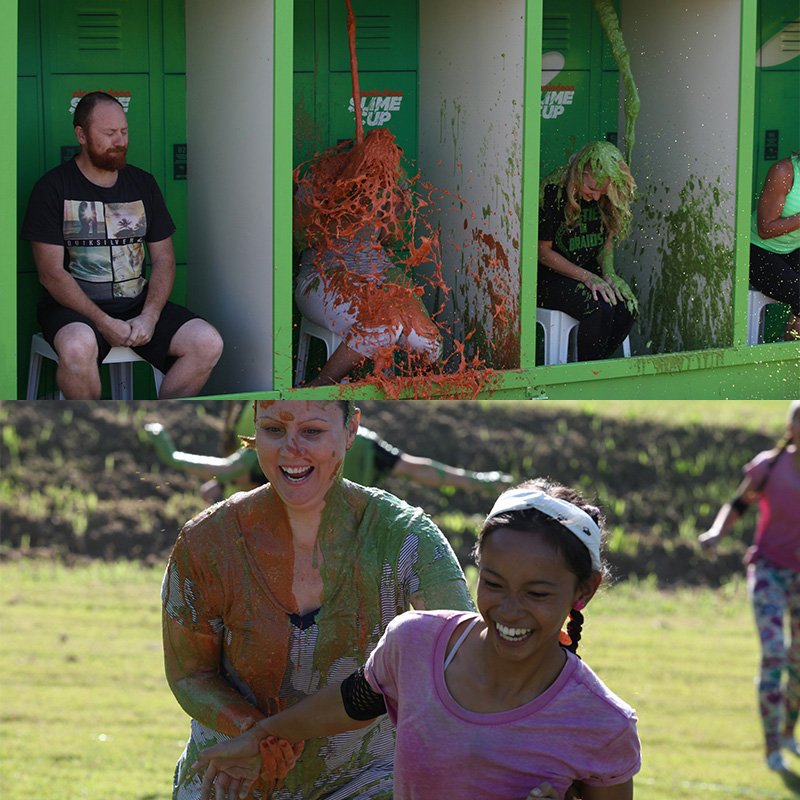 Nickelodeon_AU's tweet photo. The #MiniBlacks and the #KookyCousins have slimed their way through! Watch out guys, it’s payback time! #SLIMECUP https://t.co/dBVszXlVaK