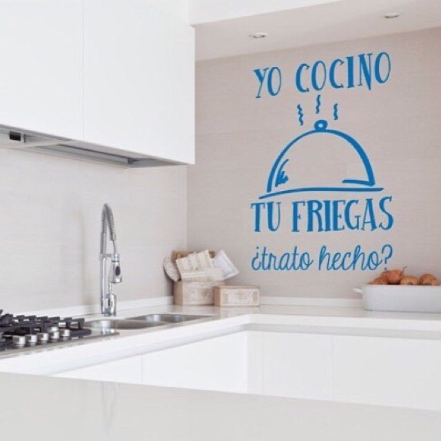 DecorCocina's tweet photo. Yo cocino. Tu friegas, ¿Trato hecho? #decorcocina #vinilos #yococino #trato #cocina #decoracion https://t.co/6d5XLTQVsE