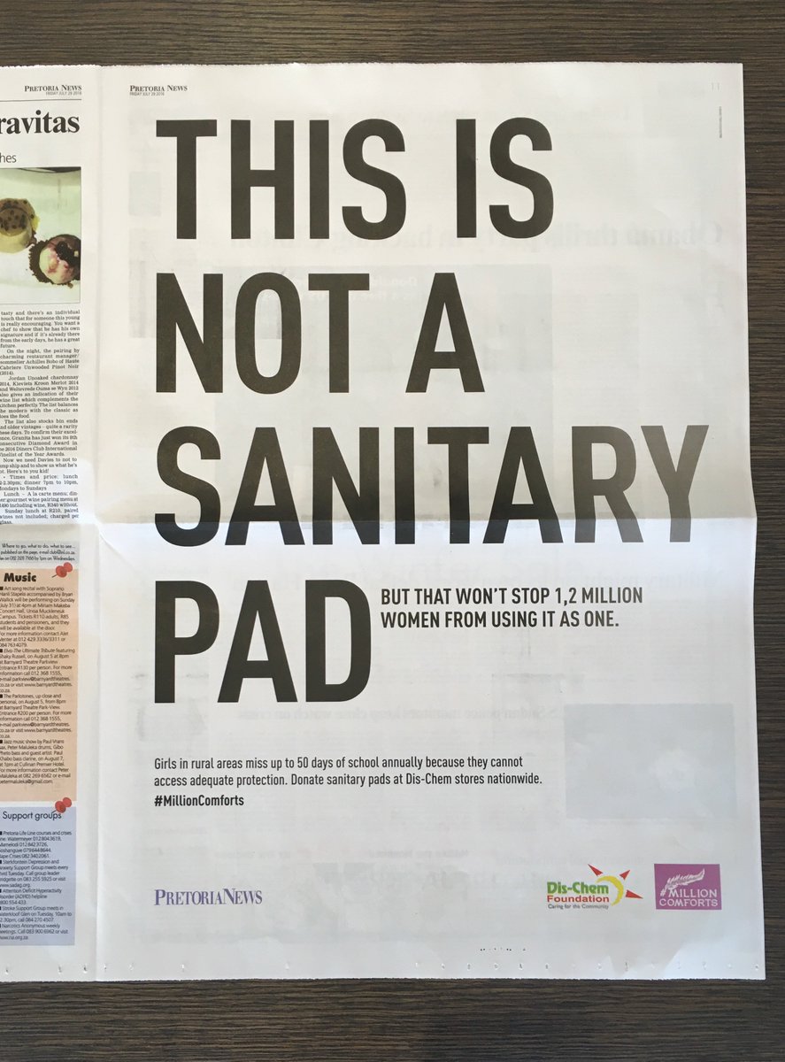 mcsaatchiabel's tweet photo. Many rural women have no access to pads. We brought their struggle to life to bring in donations to #MillionComforts https://t.co/oxKwICxwui