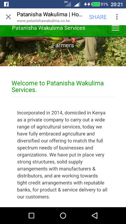 Your one time africa agribusiness partner 
 @http://www.patanishawakulima.co.ke