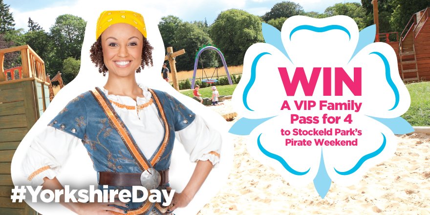 Welcome2Yorks's tweet photo. Win a VIP Family Pass for 4 to @stockeldpark's pirate weekend featuring @ringlet_gem. RT to enter. #YorkshireDay https://t.co/JbtzproncB