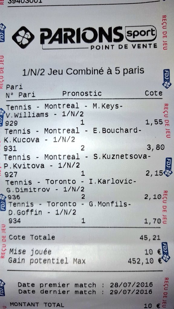 DBZFORver's tweet image. UNE COTE À 45 HIER AU TENNIS SA FAIT ZIZIR💲💲💲👉👉🌞🌞😄😄😄😄😄
#TEAMPARIEUR #PARIONSSPORT #FDJ
