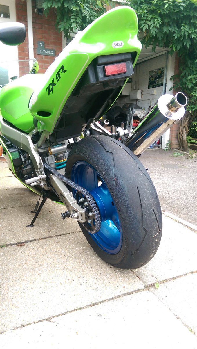 Home and loving my new toy. #kawasaki #zx9r #trackbike