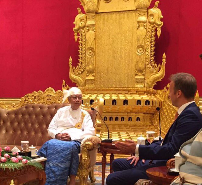 WouterJurgens's tweet image. Meeting Myanmar president Htin Kyaw: NL and Myanmar to partner in sustainable agriculture and water management