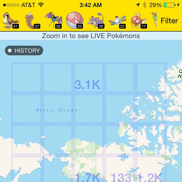PokenetGo's tweet image. Tell me why north pole has 3.1k #pokemon ? Is there a Nintendo lab?! LOL! #pokenet #PokemonGO #pokewhere #Pokevision