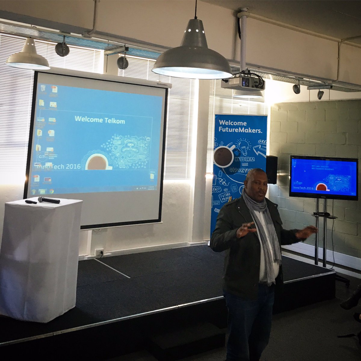 anfraser's tweet photo. @TelkomZA introducing today's @InnoTechCiTi program @BandwidthBarn @CapeInnovation https://t.co/AR5sV0zJZE