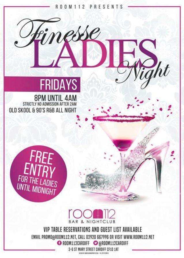 Ladies night ! Dress to impress! So come down and unwind with us #cardiff #cardiffnightclub