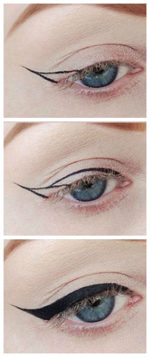 WhatAGirlWears's tweet photo. How to : Cat eyes liner
วิธีเขียนตาแบบ ตาแมวเหมียว, เขียนตามง่ายๆ สำหรับเด็กผู้หญิงเพิ่งเริ่มแต่งหน้า https://t.co/amxsBqDUQB