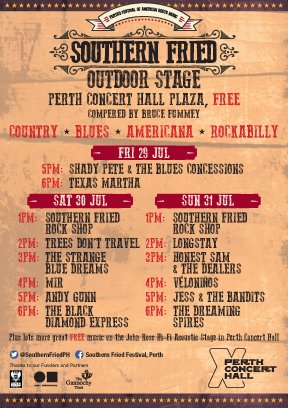 Our #SFried2016 free music programme starts tonight at 5pm on the Outdoor Stage with Shady Pete &amp; Texas Martha