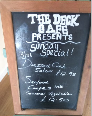 The Deck Sunday Special - call 01243 376161 to reserve a table #Emsworth #SundayLunch #Seafood