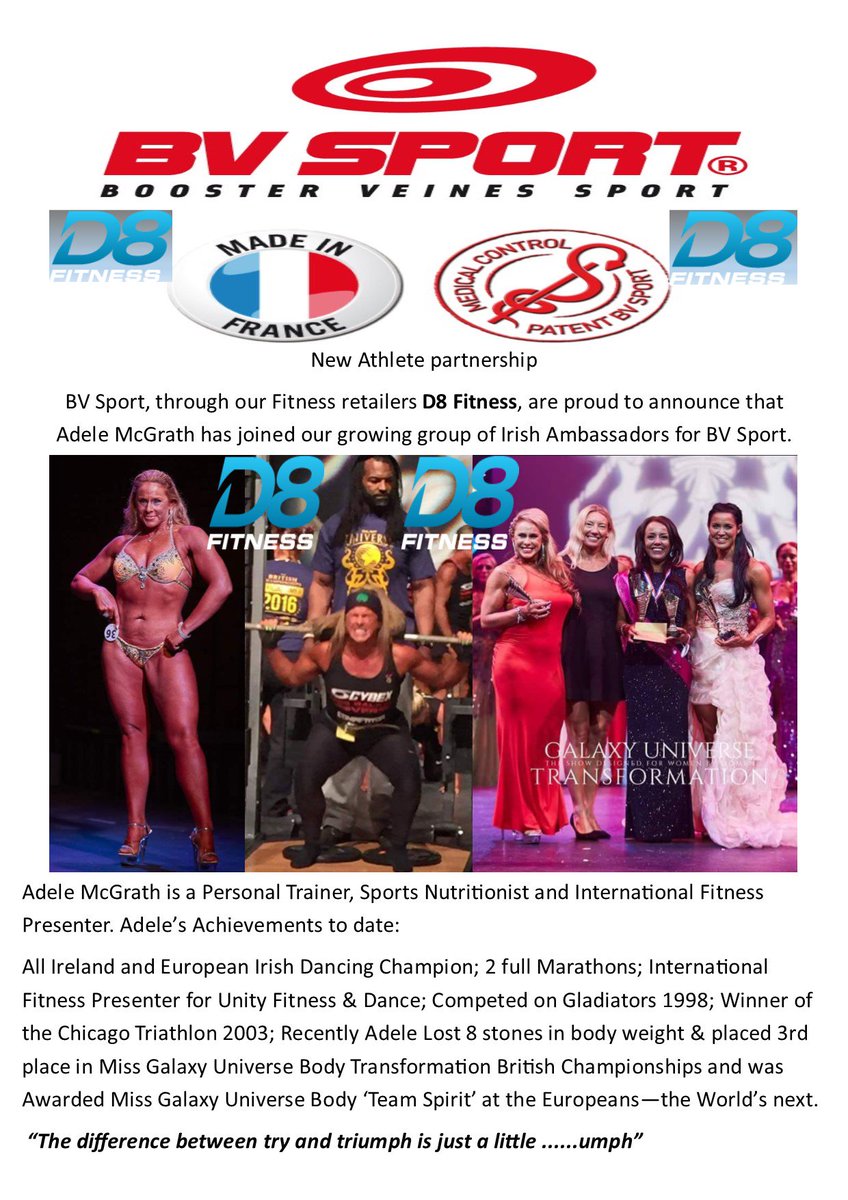 BVSportIre's tweet photo. @D8Fitness proud to announce the latest athlete to join BV Sport https://t.co/1dmy6nVHKA