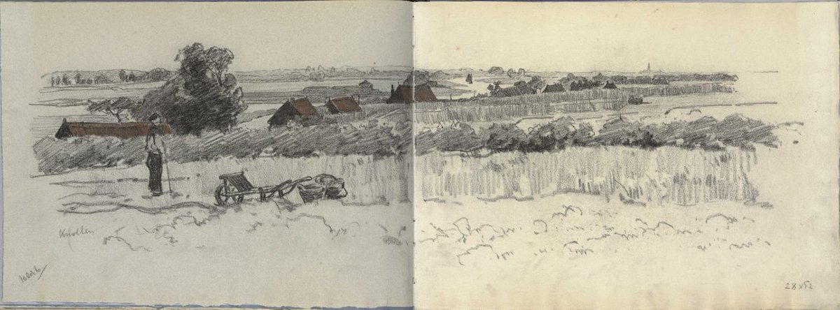 TEYLERS's tweet photo. Bijna weekend! Deze boer kijkt tevreden uit over zijn land en het werk dat hij heeft verzet. (#Bastert) #tekening https://t.co/6yLiiukVTV
