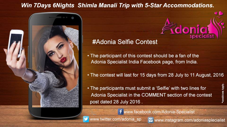 adonia_sp's tweet photo. #Adonia #selfie #contest is beating on web from 28th to 11th August, @adonia_sp https://t.co/byKCvlpqGq