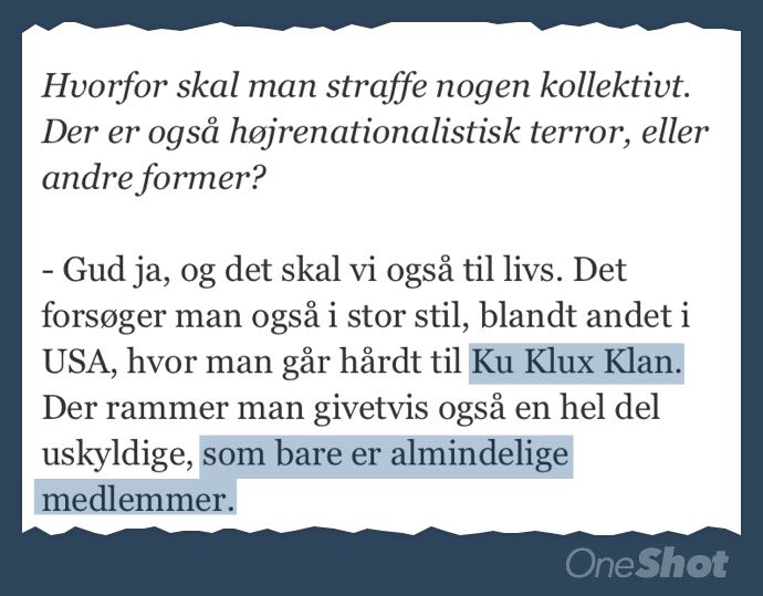 Øhhh "uskyldige" "almindelige" medlemmer af Ku Klux Klan? 😳😳 (Søren Espersen til <a href="/jyllandsposten/">Jyllands-Posten</a>)