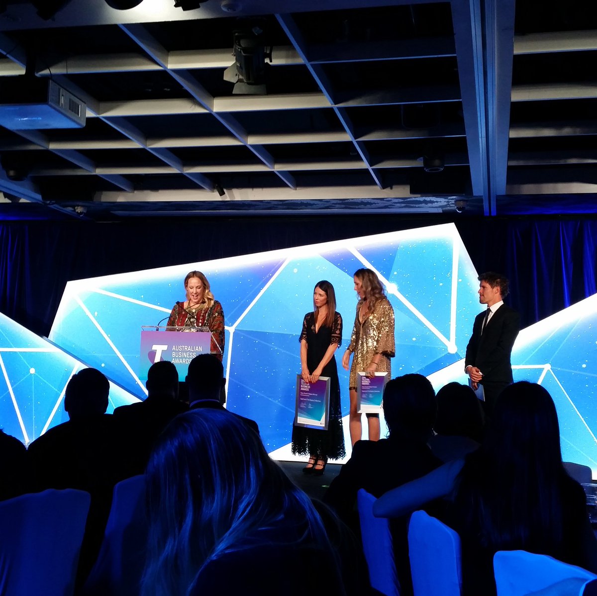 TelstraAwards's tweet photo. We are spellbound as the Small Business Award goes to bohemian lifestyle brand @spell_byronbay #TelstraBizAwards https://t.co/H8BVgu8ZHD