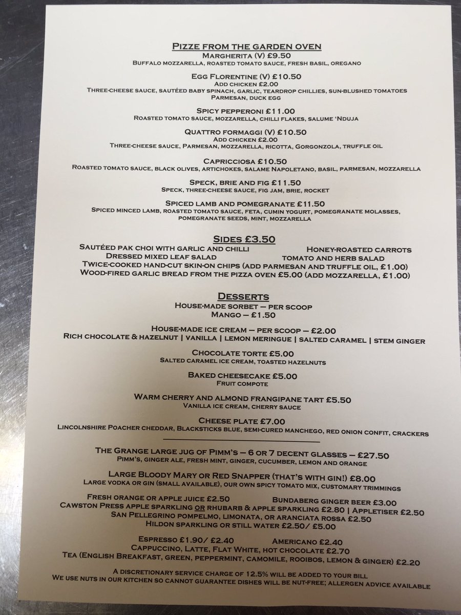 grangechef's tweet photo. Prosecco Friday is here again.... Today's lunch menu @grange_pub @gialeese https://t.co/tH2xHSYFj3