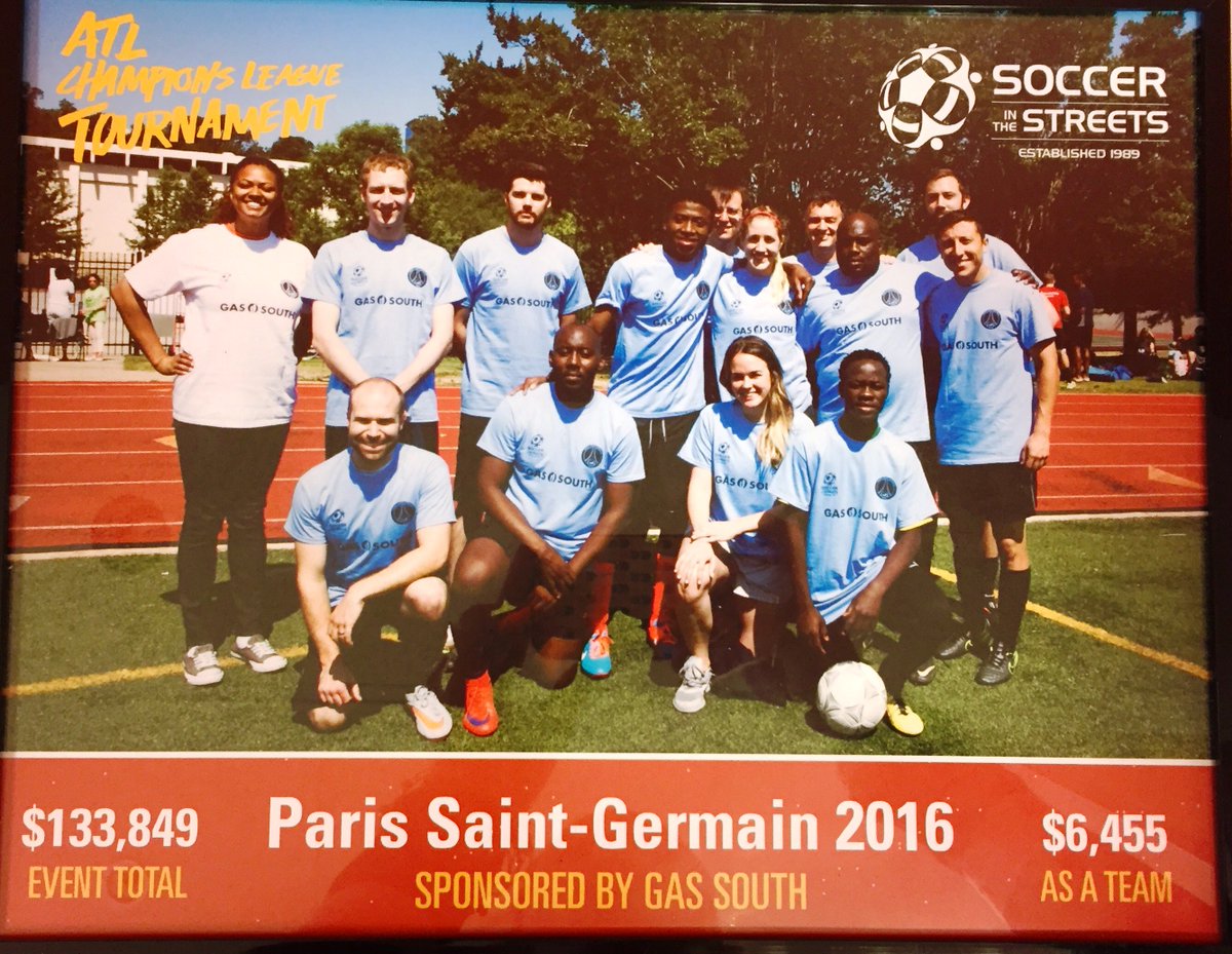 GasSouth's tweet photo. The ATL Champions League set a new @soccerstreets fundraising record - $133,000! TY to the employees who fundraised! https://t.co/WB0dMVd1ZV