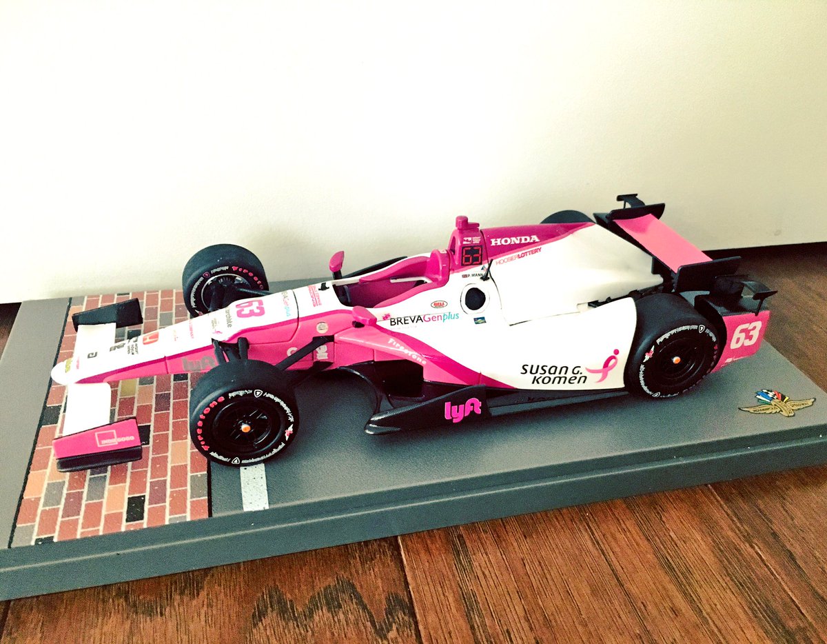 Special 1/18 commissioned for @brevagenplus - turned out beautifully! 💗🏁 
TY @ChromeHorn08!! 👊🏻
#IndyCar #Indy500