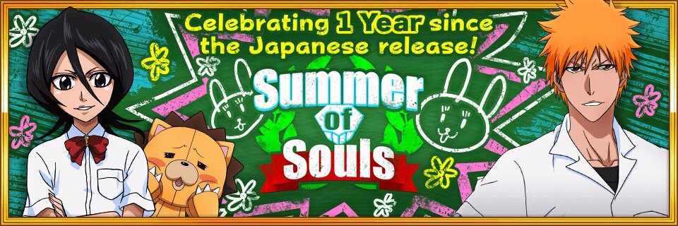 Anthonytheghost's tweet photo. Bleach: Brave Souls "Summer of Souls" event is now on! Join the fun to get great prizes! #BraveSouls https://t.co/M183Mz5fu0