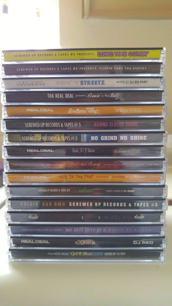 dotcomdon's tweet photo. Do you have all these #screws from #tharealdeal ??? #ripdjscrew #designedbytosin #djbigbaby #lilrandy #suc #djred https://t.co/MltlF0eSBk