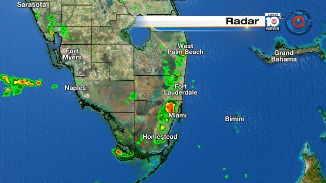 Grab the rain gear! Sea-breeze storms sparking early this afternoon #Storms #SoFlo #Flwx https://t.co/bs8KENWlkB