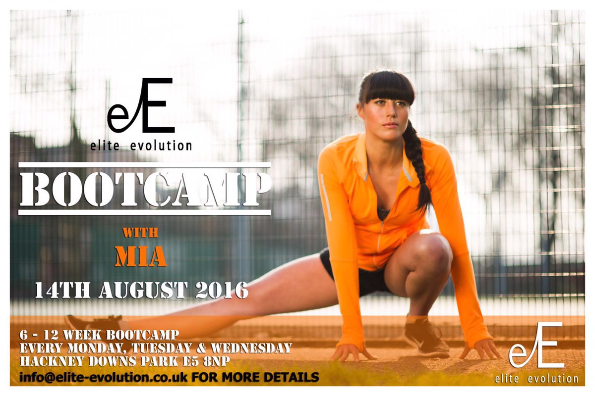 miwitraining's tweet photo. From the 14th August @eliteevolution and @miwi16 will be launching BOOTCAMP with Mia
#EliteEvolution #Fitness https://t.co/17BL3rJGiR