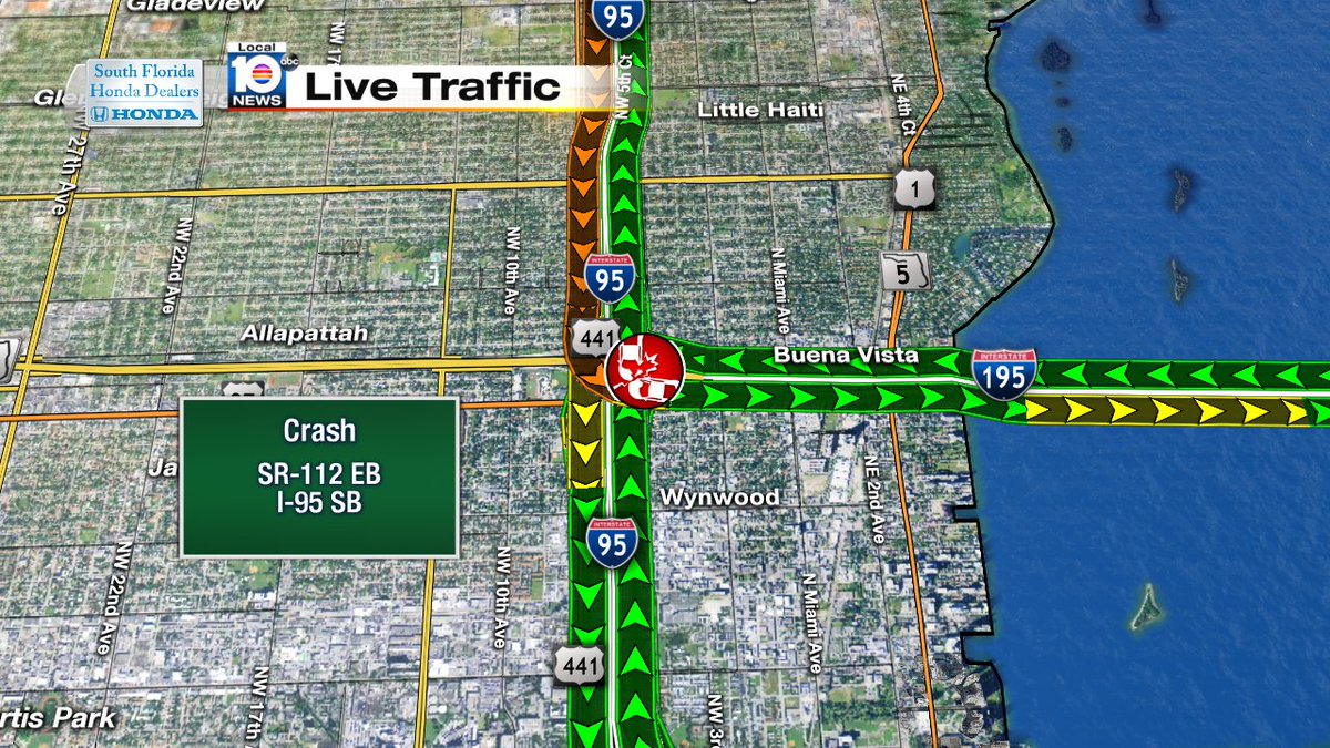 Car Crash on SR-112 EB at I-95 SB #TRAFFIC #MIAMI https://t.co/t6OQIENpfO