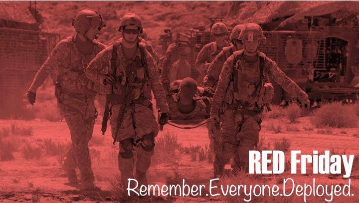 Heroes on the ground, in the air, and on the sea. #BlueFamilies #RedFriday @USArmy @usairforce  @USNavy @USMC