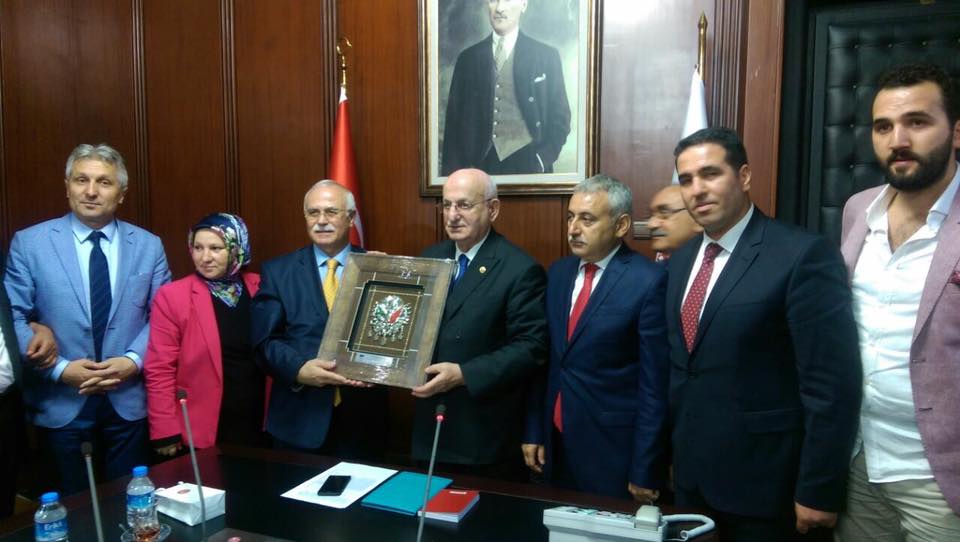 TBMM BAŞKANIMIZ İSMAİL KAHRAMANI 20 FEDERASYON BAŞKANI MAKAMINDA GEÇMİŞ OLSUN DİLEKLERİNİ SUNDU HAYİN SALDIRI İÇİN.