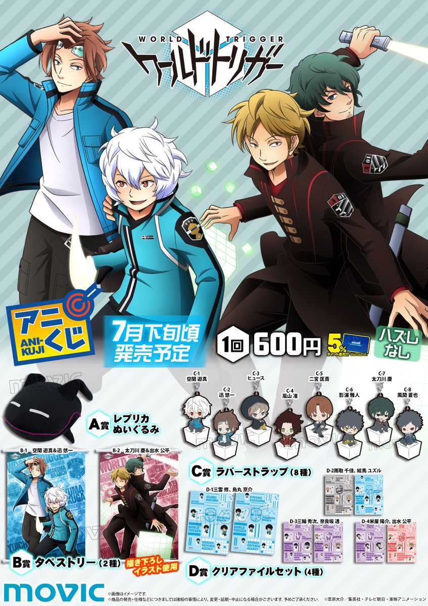 アニメイト千葉 くじ情報 一番くじ 新テニスの王子様 Survival Winners 一番くじプレミアム 傷物語 鉄血篇 アニくじ ワールドトリガー が30日 土 発売ナッツ 新テニスの王子様 のみ 1会計 10回までナッツ