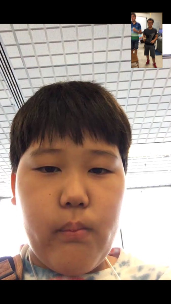 Angela_Thomas91's tweet photo. Thanks to #IphoneFaceTime @GrandRiver1831 #ELL class resumes for Jake as he travels home to #SouthKorea ๐ฐ๐ท๐บ๐ธ https://t.co/LJ2XZyspbi