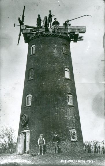 East_Riding's tweet photo. Winds of Change #ERArchives Flickr looks at the windmill in #Ellerker before 1913 demolition https://t.co/BanSj6BxBO https://t.co/Dqbz4VO2RX