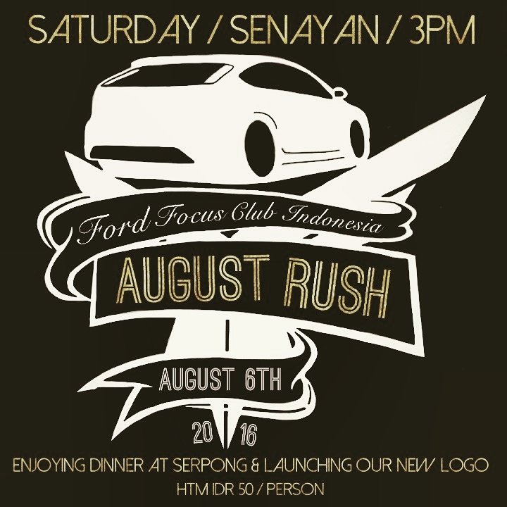 FordFocusClubIn's tweet image. FFCI Family Gathering Invitation:
Saturday, 6 August 2016
Meeting point: Patung Panahan, Senayan at 3pm.