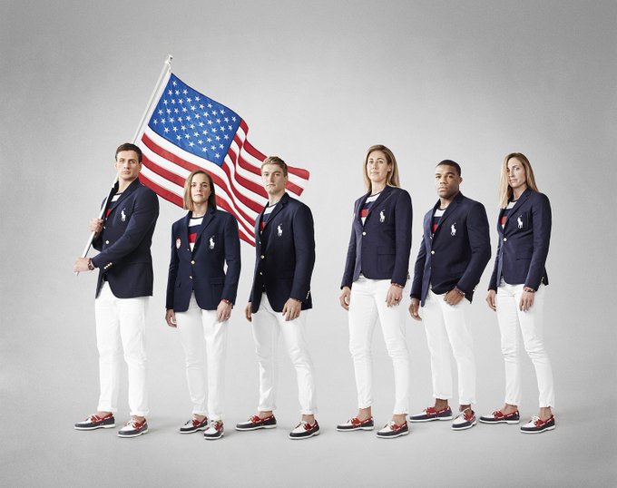 The U.S. Opening Ceremony outfits look like the Russian flag