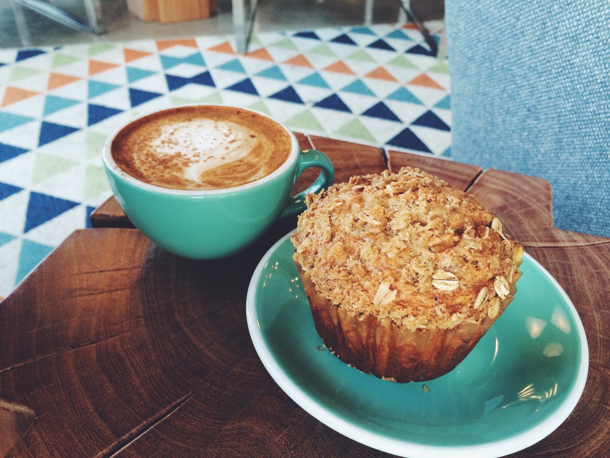 risegrandrapids's tweet photo. Happy Friday Friends!! 

Come grab yourself a Banana Almond Butter Muffin &amp; an Agave Cafe Miel from @FerrisCoffee! https://t.co/aQvQmLPyrh