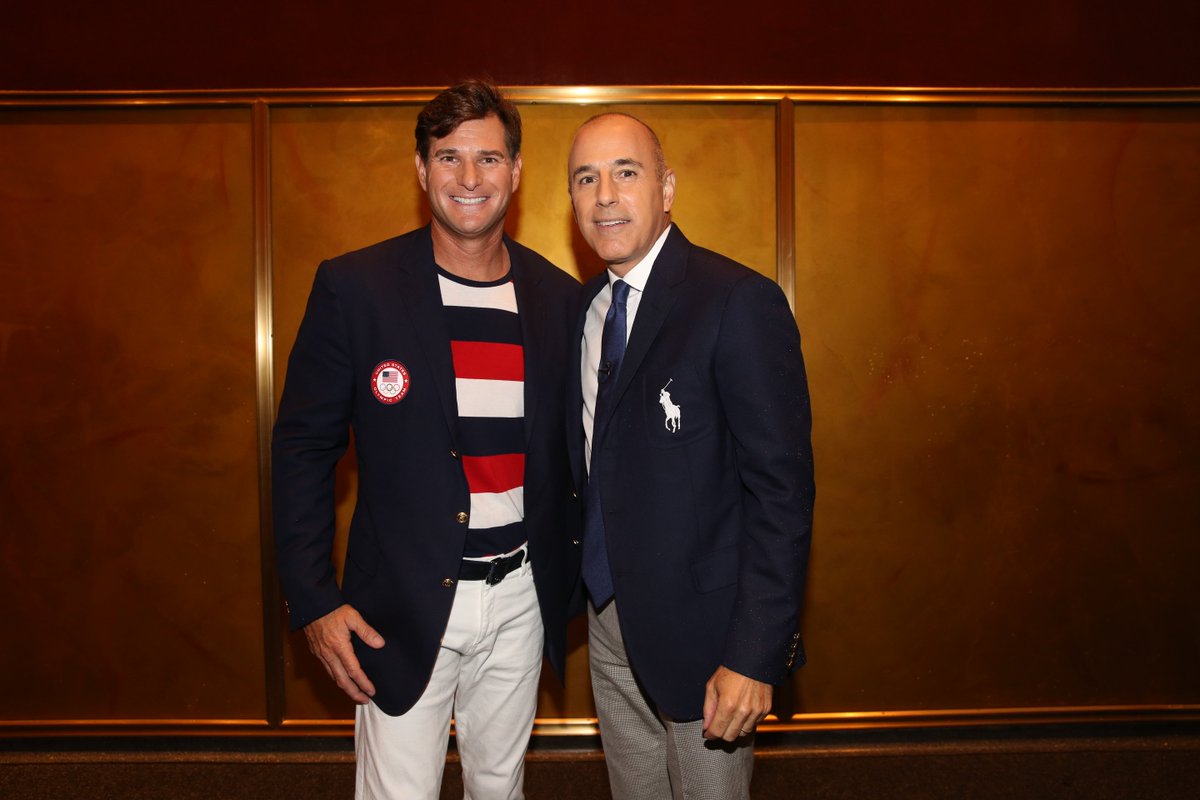 TheRealWeTrain's tweet photo. RT @TeamUSA: #TeamUSA and @RalphLauren debut the Opening Ceremony uniforms for #Rio2016 on the @TODAYshow! https://t.co/rEjgOlgnW3