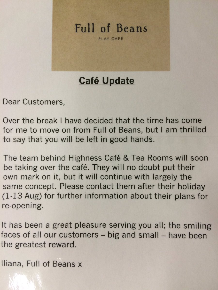 Cafe update...