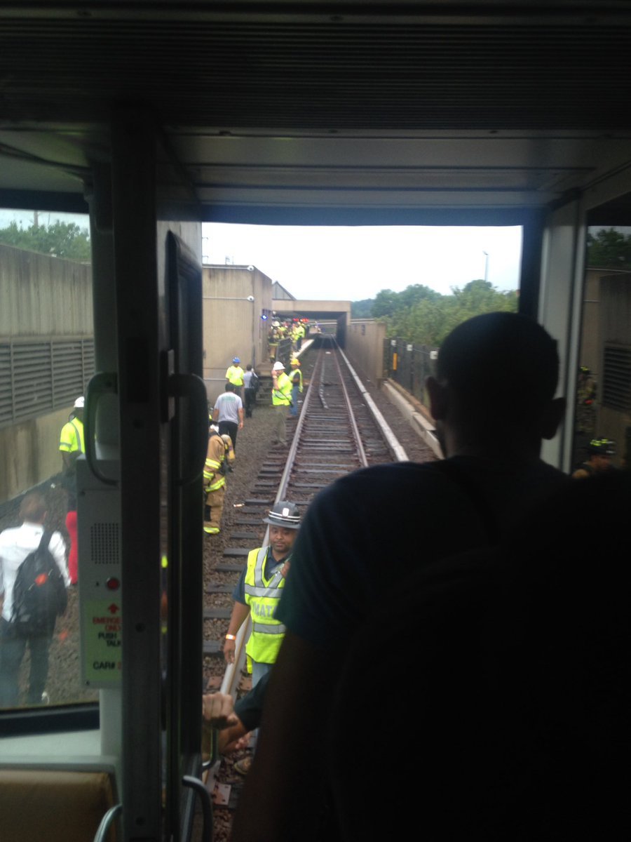 Inside the metro train during derailment near east falls