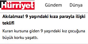 Çirkin olayın Kur'an'la, kursla, imamla alakası yok ama Hürriyet'in derdi başka: Algı operasyonu. Yazıklar olsun.