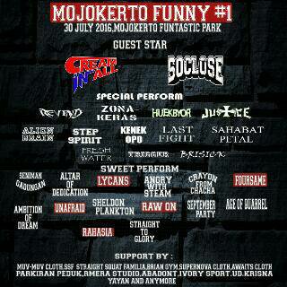 Seniman Gadungan Live perform at Mojokerto Funny#1. See you on venue rawk'ers !!