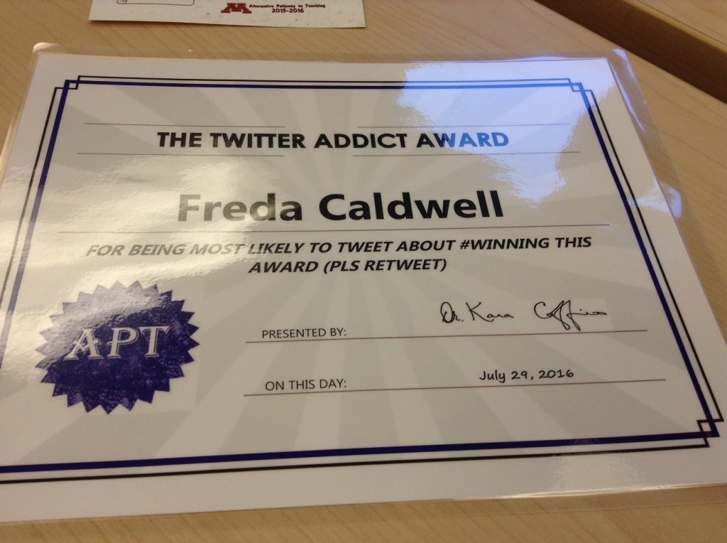fredaTFA16's tweet photo. @APT_TFA #apttfa16 Ironic since I have an iPhone 3 and am so technologically challenged! Thanks for this!! https://t.co/kpFKHk636J