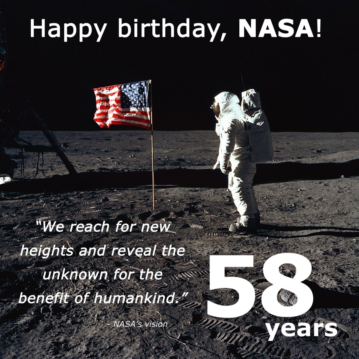 csa_asc's tweet photo. Happy 58th anniversary to our American partner, @NASA!
Photo : NASA / Neil A. Armstrong https://t.co/Z8OReAYJmO