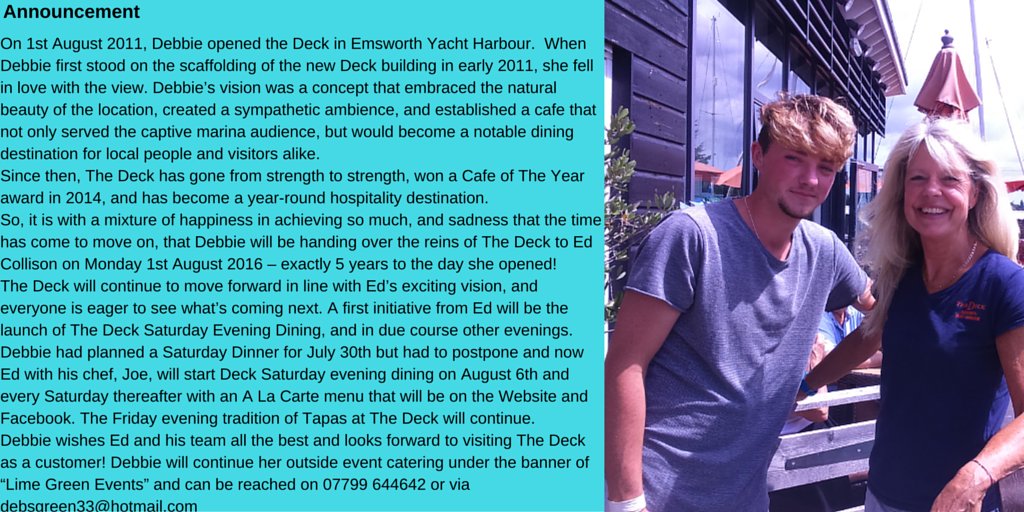 ANNOUNCEMENT  #Emsworth