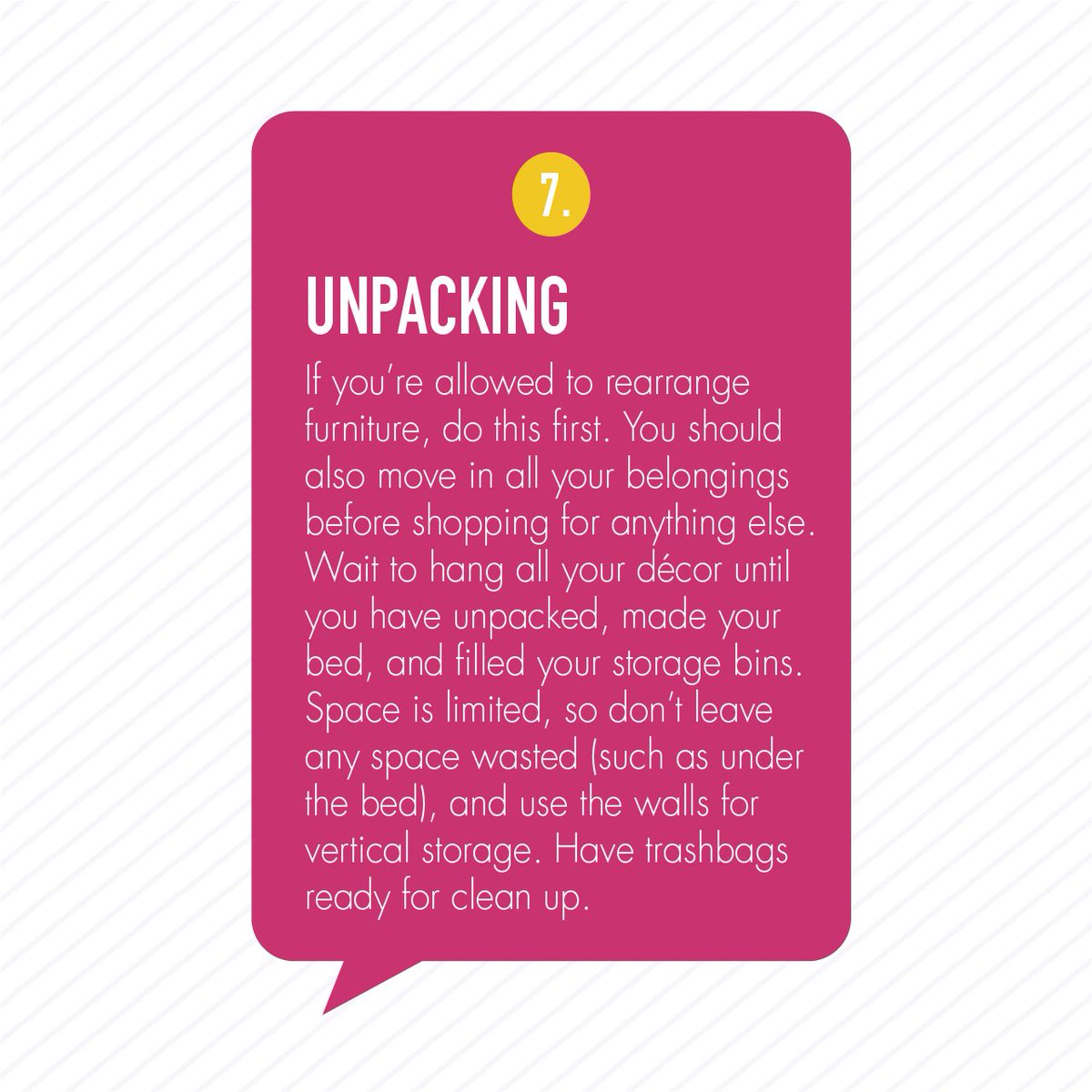 movecheckapp's tweet photo. Unpacking with purpose will help keep the process efficient and stress-free #CollegeBoundFriday #HowToCollege https://t.co/yFJP7f6ErI