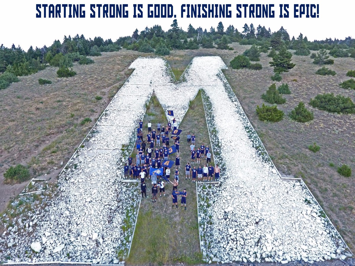 MSUBobcatsFB's tweet photo. Final day of summer workouts is in the books! Great way to cap it off with a hike/run up to the M!! #FinishFriday https://t.co/HJCqcweart