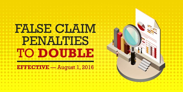 HIT_Ckenton's tweet photo. Caution: False Claim Penalties Double as of August 1, 2016 https://t.co/Tl7IhhLiPA #Physicians #healthIT #CureMDBlog https://t.co/Ms85KhDI3O