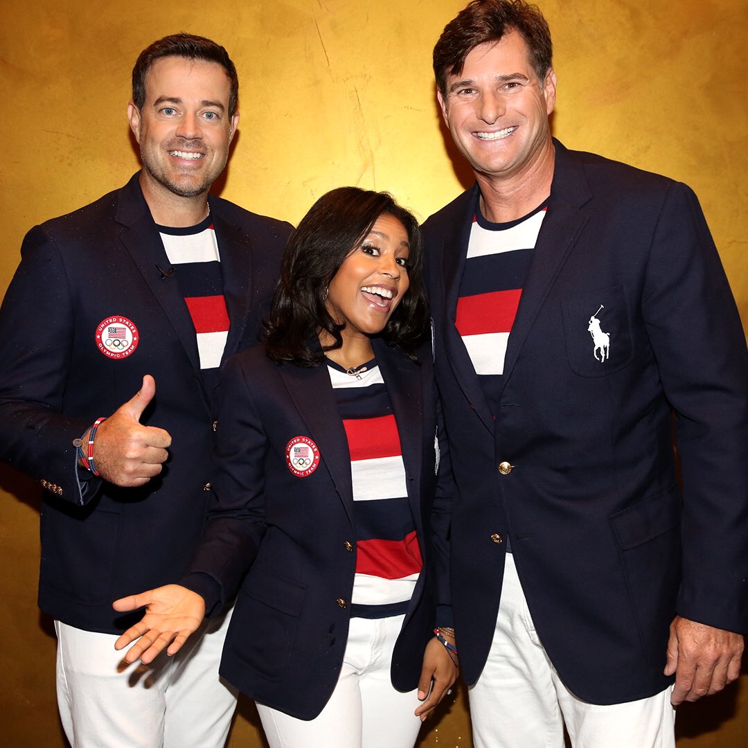 TheRealWeTrain's tweet photo. RT @RalphLauren: @CarsonDaly, @SheinelleJones, @CliffMeidl unveil #TeamUSA Opening Ceremony uniforms for Rio https://t.co/4NrMKDyfG0