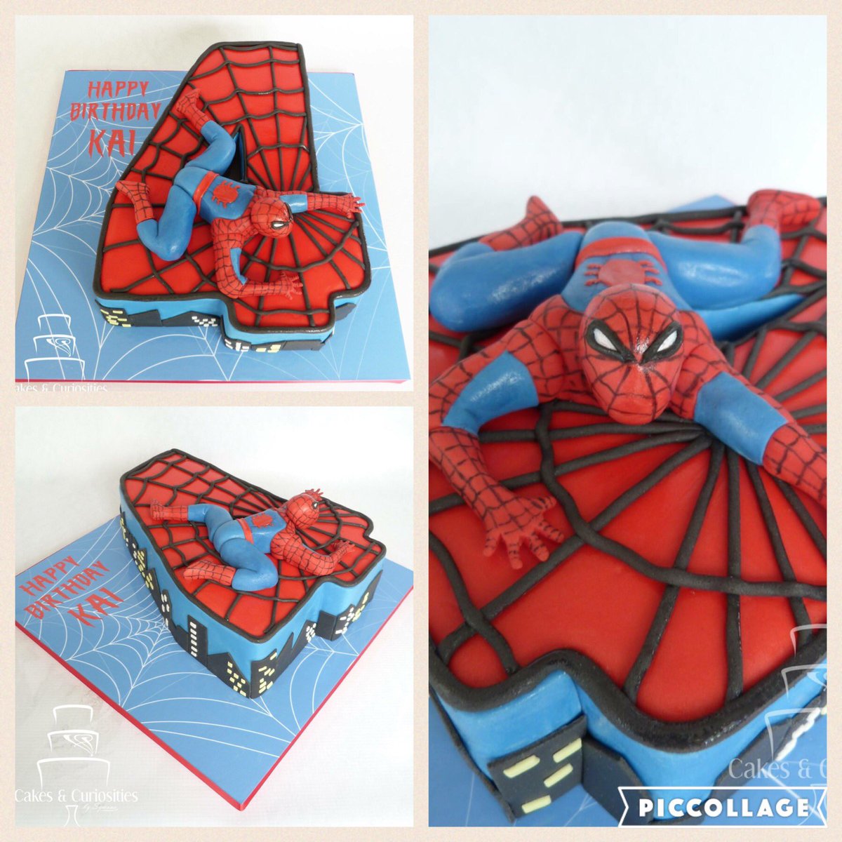 #Spider-Man #4thbirthday #four #birthdaycake #cakedecorating