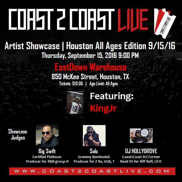 Vote for me to perform at #Houston All Ages Edition 9/15/16! https://t.co/LA0JSDZVon #Coast2Coast https://t<a href="/tag/houston"class="tags">#Houston</a><a href="/tag/coast2coast"class="tags"><span>#coast2coast</span></a>
