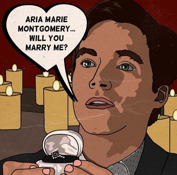What will Aria say? 💍 
Create your own #PLLProposal artwork for #FanArtFriday! #PLL (via instagram.com/theprettylittl…)